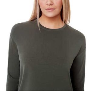 UP! Long Sleeve Crew Neck Top Modal Tencel Green Soft Sustainable Basic